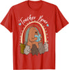 Thank You Teacher Appreciation Gifts Teacher Bear Reading Appreciation Teacher Graphic T-Shirt - Red