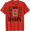School & Teacher Apparel Teeready - Back To School Bears School Sports Fan Team Spirit Vintage T-Shirt - Red