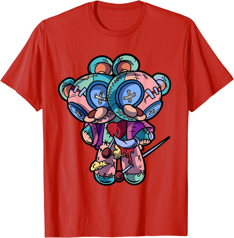 Voodoo Teddy Bear by - Sugar Kai Pastel Goth Two Headed Teddy Bear Voodoo Doll For Men T-Shirt - Red