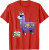Llama Pinata Birthday Clothing Family Party Bruh Its My Birthday Llama Pinata Boy Girl Family Party Bday T-Shirt - Red