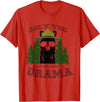 LaLa Designs Only You Can Prevent Drama Llama Forest Camping Smokey T-Shirt - Red