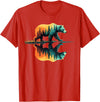 Bear Forest Mountain Wildlife Trees Nature Forest Mountains Trees Wildlife Bear T-Shirt - Red