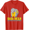 Cute Bear Support Childhood Cancer Awareness Dada Bear Support Childhood Cancer Awareness T-Shirt - Red
