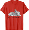Flemish Giant Bunny Rabbit Mama Drawing T-Shirt in Red