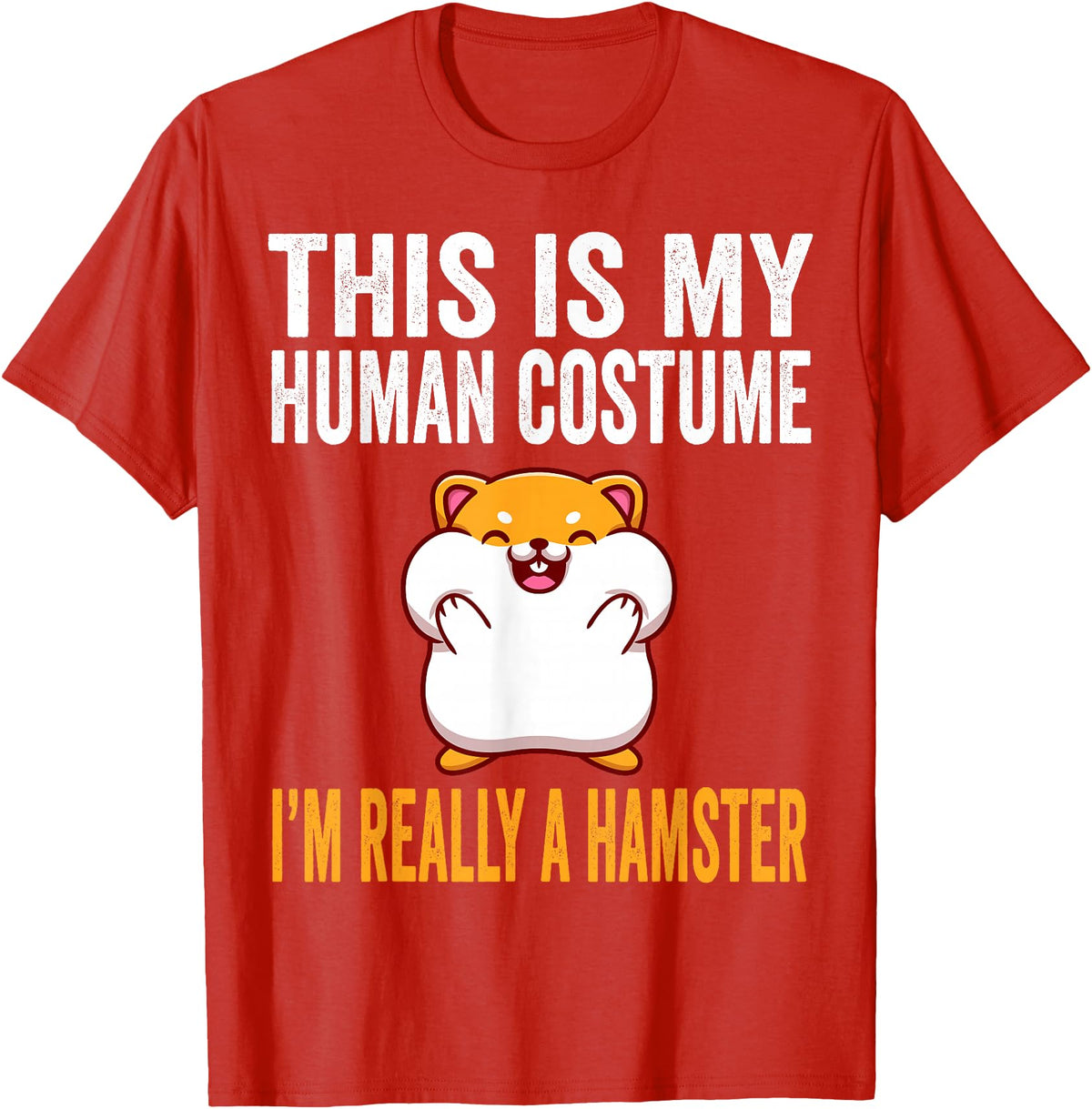 This is My Human Costume I'm Really A Hamster Halloween Kids T-Shirt - Red