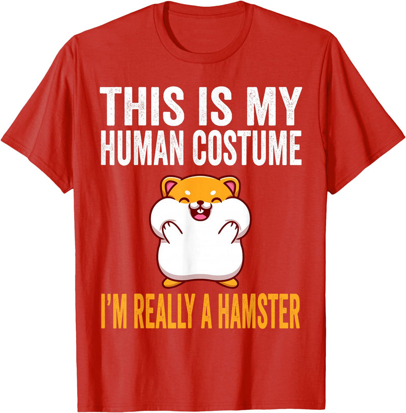 This is My Human Costume I'm Really A Hamster Halloween Kids T-Shirt - Red
