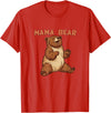 Happy Mama Bear Cool Vibes with Mama Bear Costume T-Shirt - Red