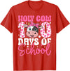 Holy Cow 100 Days of School Teachers Students Girls Women T-Shirt - Red