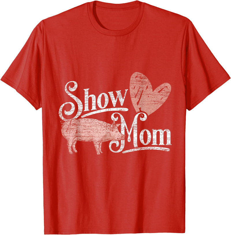 Azienda Agricola Maiale Shirt Pig Gift Idea Show Mom Pig T-Shirt - Red