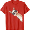 Ällamaco. Llama Alpaca Lama Sunglasses T-Shirt - Red