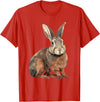 Flemish Giant Rabbit T-Shirt in Red