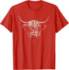 Cute Cow Meadow Designs Highland Cow T-Shirt - Red