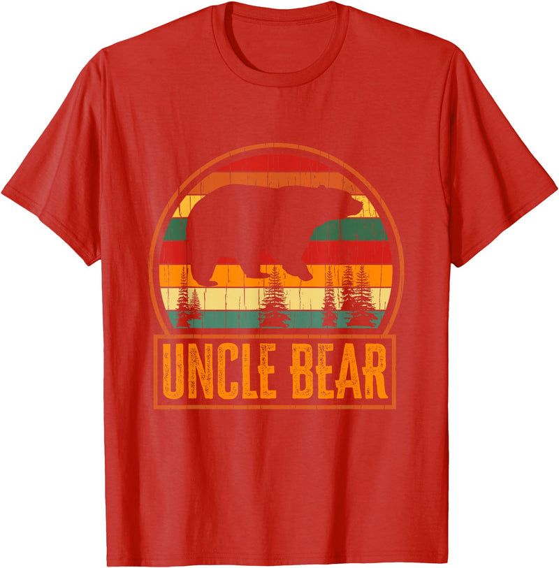 Aneisha Family Bear Matching Tee Uncle Bear Family Bear Matching T-Shirt - Red