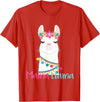funny Mama Llama tshirt for mother's day Mama Llama Funny Mother's Day Shirt for Women Mom Love Llama T-Shirt - Red