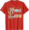 Silly Rabbit Easter Is for Jesus Kids Girls Women Boys Girls T-Shirt in Red