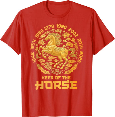 Lunar New Year 2026 Chinese New Year Decorations Chinese New Year 2026 Year of The Horse Lunar Golden Horse T-Shirt