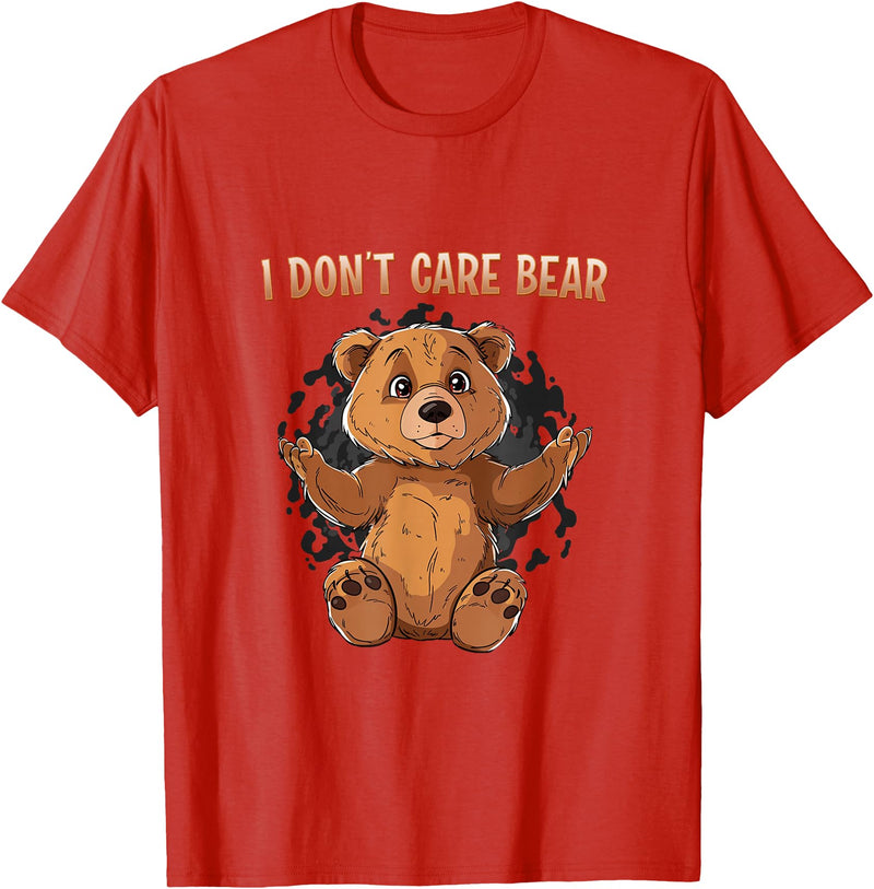 Don' Care Bare Shirt Look The I - Don't Care Bear T-Shirt - Red
