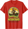 The Thrift Garage Great Smoky Mountains National Park Guitar Bear Cute Smokies T-Shirt - Red