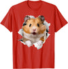 Cute Hamster Design for Men Women Kids Animal Hamster Lovers T-Shirt - Red
