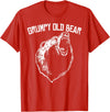 Miftees Grumpy Old Man Club Grumpy Old Bear T-Shirt - Red