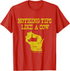Funny Farm Nothing Tips Like A Cow Wisconsin T-Shirt - Unisex-Adults, Green, Small, Short Sleeve, Cotton, Polyester - Red