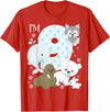 Arctic Animals Birthday Party Family Matching Bday Arctic Animals 9th Birthday Polar Bear Walrus Fox Sea Theme T-Shirt - Red