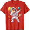 Hamster Astronaut Dabbing Funny Space Animal for Kids T-Shirt - Red