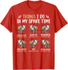 Pig Things I Do In My Spare Time Animal Lovers Thing I Do In My Spare Time Kunekune Pig Farm Animal Lovers T-Shirt - Red