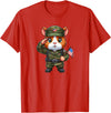 Funny Guinea Pig Gifts Guinea Pig Army Pet Funny Military T-Shirt - Red