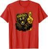 Cool Hockey Lion Game Day Sports Gift Funny Hockey Bear Game Day Vintage Shirt for Fans T-Shirt - Red
