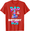 Llama Boys Kids Lovers Dad Fathers Creations Llama Birthday T-Shirt; Birthday Boy Shirt for Dad Father T-Shirt - Red