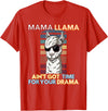 Mama Llama Designs Mama Llama Mom Funny Saying Cute Design For Men Women Kids T-Shirt - Red