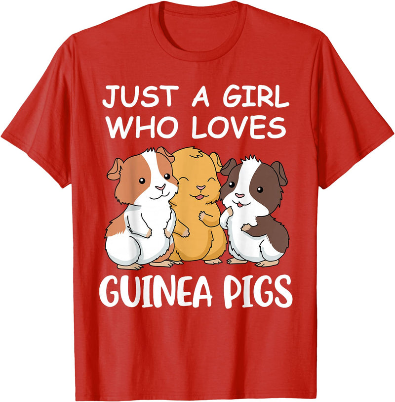 Guinea Pig Gifts & Prints Guinea Pig Shirt Girls Guinea Pig Gifts Women Guinea Pig T-Shirt - Red