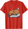 Cute Sleeping Animals Napping Bear Sleeping Sleepy Bear Cute Bear Sleeping T-Shirt - Red