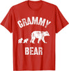 All in the Bear Family Vintage Grammy Bear Grandma With Two 2 Cubs T-Shirt - Red
