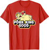 Pork King Good 70's Throwback Pig Logo T-Shirt - Red