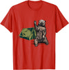 Funny Hiker Hiking Camping Bear Waving Funny Bear Waving Hiking Camping Bear Hiking T-Shirt - Red