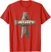 Cartba Aunt Co. Bear-y Awesome Aunt Funny Saying Cute Auntie T-Shirt - Red