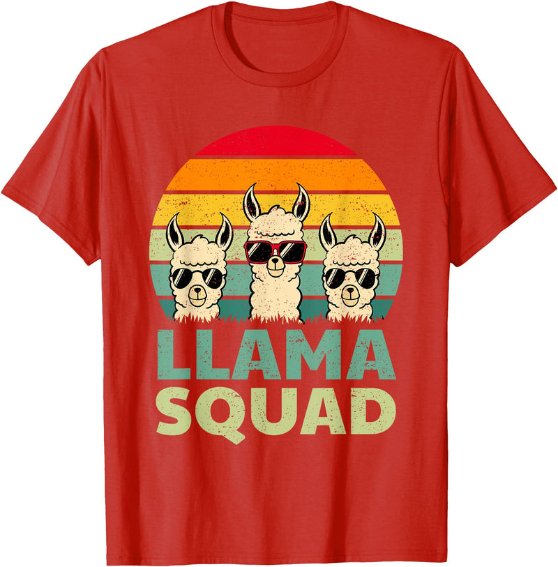Funny Llama Gift Llama Lover Accessories & Stuff Funny Llama Design for Men Women Llama Alpaca Farm Animal T-Shirt - Red