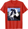 Chat Is This Real Skateboarding Dairy Cow Tees Chat Is This Real Skateboarding Dairy Cow T-Shirt - Red