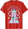 Cute Bingo Caller Activity Staff Gear Official Bingo Caller Llama Funny Activity Director Alpaca T-Shirt - Red