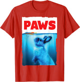 Paws Rabbit Bunny and Carrot Top, Cute Funny Rabbit Lover T-Shirt in Red