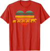 Just for Mom Mama Bear Four Cubs Shirt Retr Heart Mothers Day Gift T-Shirt - Red