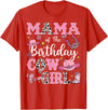 Birthday Girl CowGirl Matching Family Mama Of The Birthday Cow-Girl Rodeo Cow Girl Birthday T-Shirt - Red