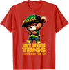 Jamaican Gifts for proud Jamaican Men, Women, Kids WI RUN TINGS Teddy Bear Jamaica Flag Shirt Jamaican Clothing T-Shirt - Red