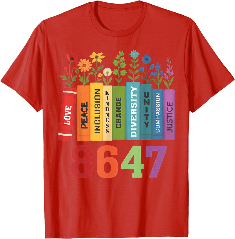 Retro Vintage 8647 Tee Retro Vintage 86 47 Floral 8647 T-Shirt - Red