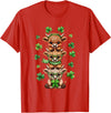 St Patricks Day Highland Cow Lucky Irish Shamrock Funny St Patrick's Day Highland Cow Lucky Shamrock Irish T-Shirt - Red