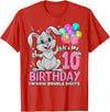 It's My 10th Birthday Rabbit 10 Years Old Girl T-Shirt in Red