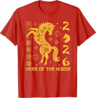Chinese New Year 2026 Zodiac Year Of The Horse Year of The Horse Lunar Chinese New Year Zodiac T-Shirt