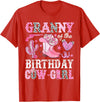 Pink Western Cowgirl Bday Party Family Matching Granny Of The Birthday Cow-Girl Rodeo Cowgirl Bday T-Shirt - Red
